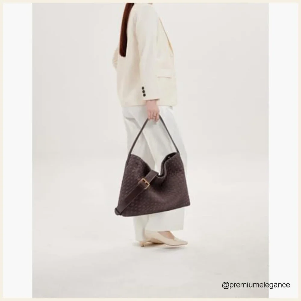 Faux Suede Hobo Bag with Adjustable Strap and Clutch, 13.4x10.3 Inches